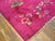 Textile 1920s Pink Raspebery Floral Antique Chinese Dec Rug 8'10" X 11'2" Handknotted Wool Carpet For Sale - Image 7 of 9