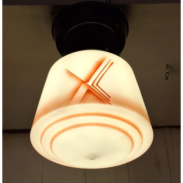 1920s Vintage German Art Deco Ceiling Lamp, 1920s For Sale - Image 5 of 7
