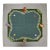 Hand Needlepoint Golfing Theme Bridge Table Cover W/ Celadon Green Border For Sale