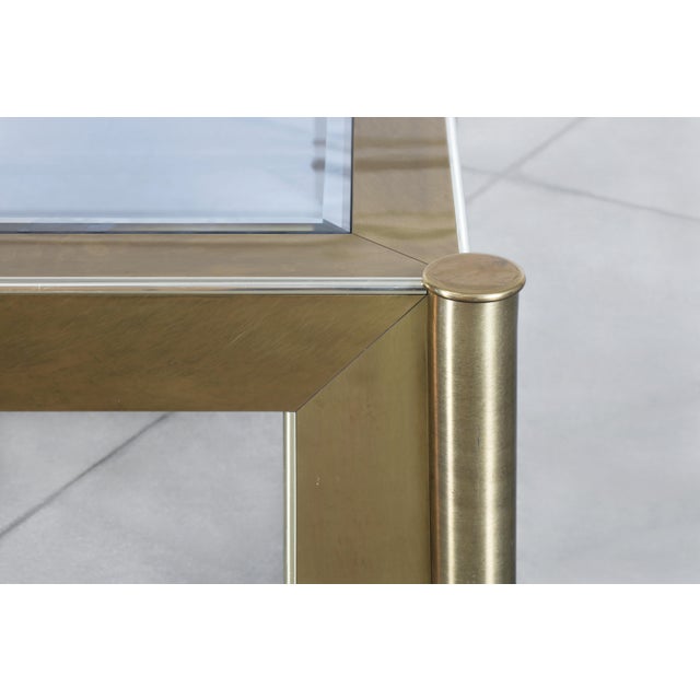 Vintage Brass and Glass Coffee Table Attributed to Mastercraft For Sale - Image 13 of 14