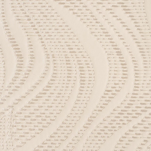 Schumacher Sample - Schumacher Quilted Waves Wallcovering Wallcovering In Dune For Sale - Image 4 of 6