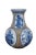 Chinoiserie Late 20th Century Maitland-Smith Chinoiserie Blue & Brown Floral Porcelain Mantel Vase Urn For Sale - Image 3 of 12