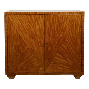 Jean-Michel Frank Inspired Exquisitely Crafted Parquetry Cabinet