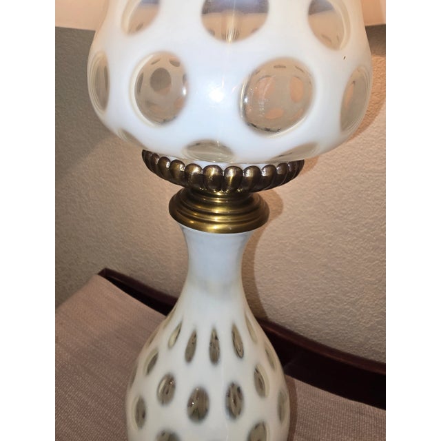 Vintage White Coin Dot Coin Dot Lamp For Sale - Image 9 of 13
