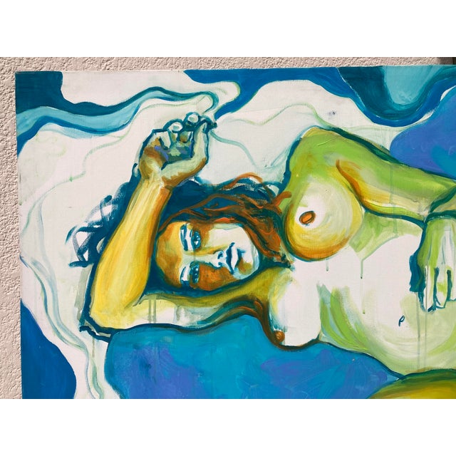 Celia Guibbert, Nude Blue Is the Warmest Color, 2000s, Painting on Canvas For Sale - Image 4 of 14