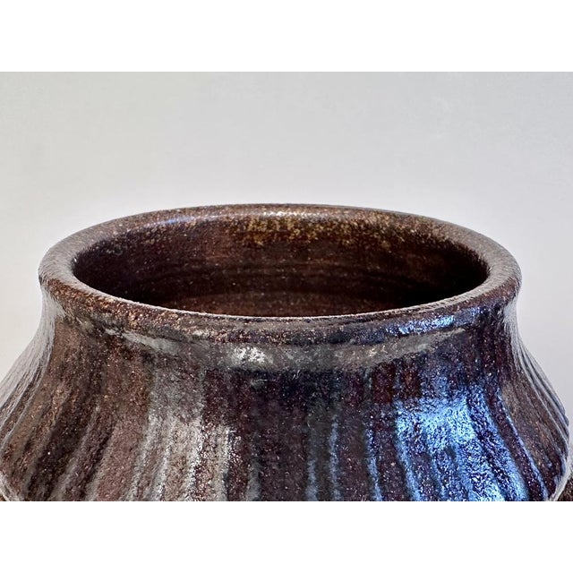 Bauhaus Sculptural Studio Ceramic Art Vase from Helma Klett, Germany, 1950s For Sale - Image 3 of 16