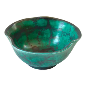 Argenta Series Stoneware Bowl With Silver Overlay by Wilhelm Kåge for Gustavsberg, Sweden