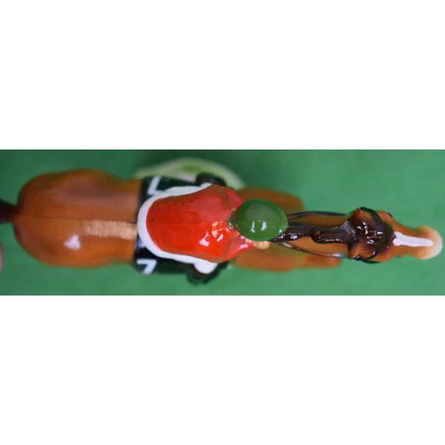 Hand Painted Jockey/ #7 Race Horse Metal Car Mascot (Nwot) For Sale - Image 4 of 4