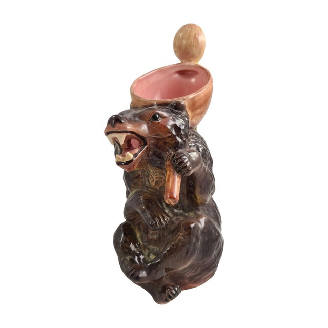 Antique English Majolica Graduated Bear Syrup Jugs by Joseph Holdcroft, 1875, Set of 3 For Sale - Image 18 of 18