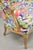 Wood Vintage French Louis XV Country Provincial Floral Chintz Bergere Lounge Chair For Sale - Image 7 of 14