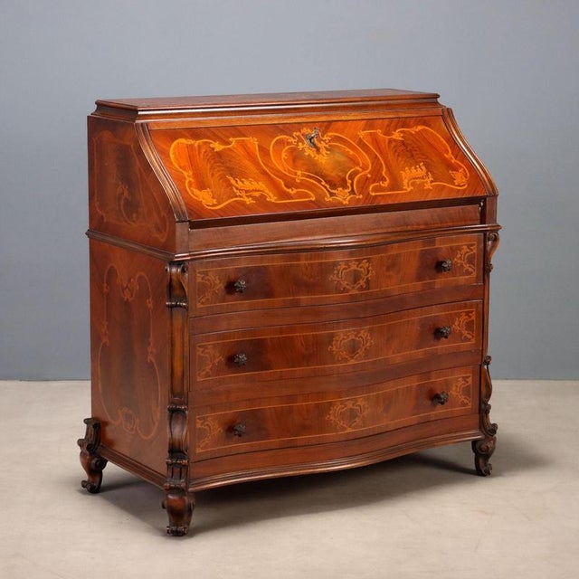 Roman Style Desk with Maple Inlays For Sale - Image 14 of 14