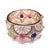 Pink Bochic "Capri" Vintage Ruby, Sapphire & Emerald Cuff Set In 18K Gold & Silver For Sale - Image 8 of 18