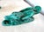 Handcrafted Teal Enameled Door Handles by Gabbianelli, 1950s, Set of 2 For Sale - Image 14 of 18