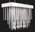 Modern Modernist Fiber Optic and Chrome Chandelier For Sale - Image 3 of 6