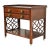 Baker Furniture Historic Charleston Chippendale Carved Mahogany Rolling Buffet Server or Bar Cart For Sale
