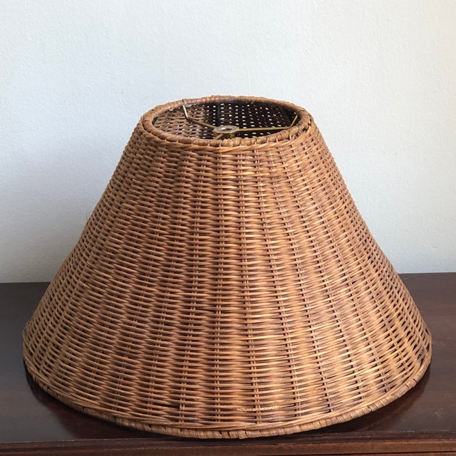 Vintage Wicker Lamp Shade Chairish