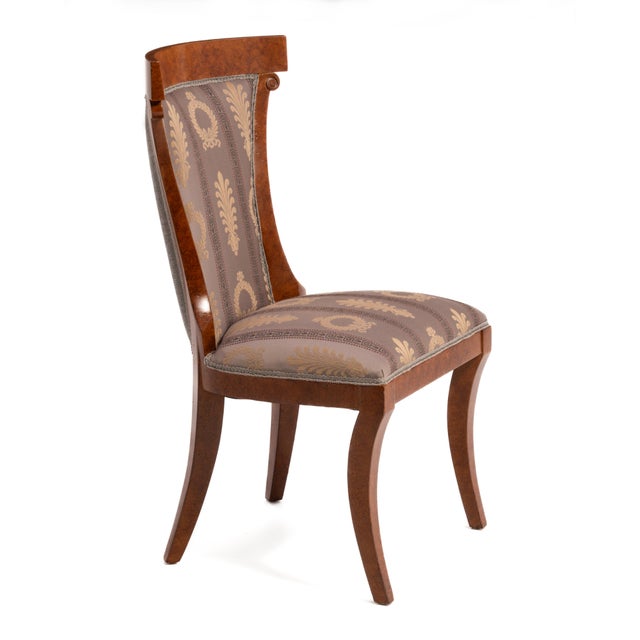 An early variant of the JW-1773 Klismos side chair from the 1960s. This chair was purchased with a T.H. Robsjohn-Gibbings...