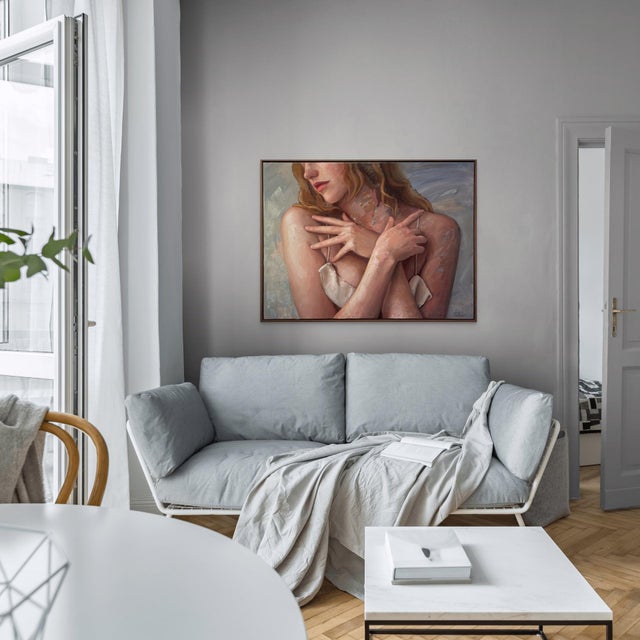 Early 21st Century Holding on to a Dream by Matt Talbert | Oil on linen Portrait of a woman with flowing hair. For Sale - Image 5 of 5
