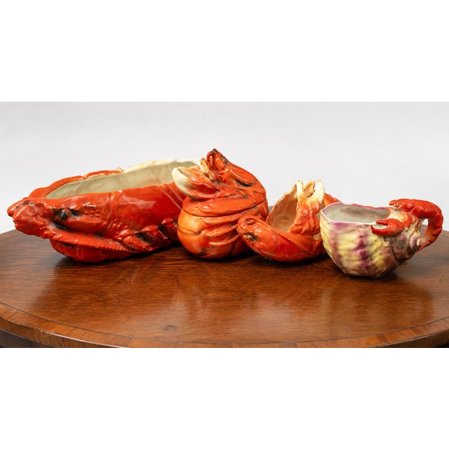 What a fun collection just in time for summer entertaining! This is a mixed collection of lobster motif serving pieces....