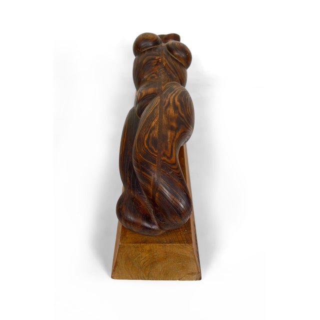 Brutalist Sculpture of Female Body in Cedar and Oak by Seillé M, France, 1970s For Sale - Image 4 of 17