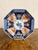 Unusual quality antique Japanese imari hexagonal plate, having a quality unusual antique Japanese imari plate of hexagonal...