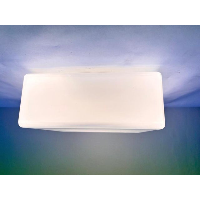 Milk glass ceiling or wall light, around 1970 - perfect original condition - Us compatible, one bulb any wattage - marked...