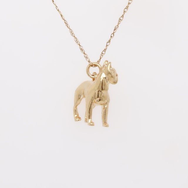 Vintage 14k Gold Figural Boxer Dog Charm For Sale - Image 11 of 11