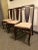 Arts & Crafts Queen Anne Style Oak and Lee Jofa Linen Dining Chairs, Set of 3 For Sale - Image 4 of 13