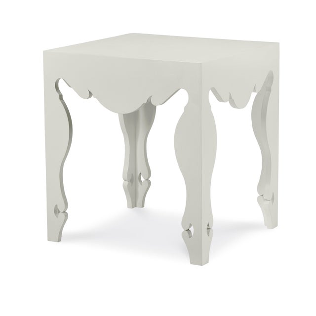 Century Furniture Tara Shaw for Century Furniture Sven Lamp Table - Frenchwhite Plaster For Sale - Image 4 of 4
