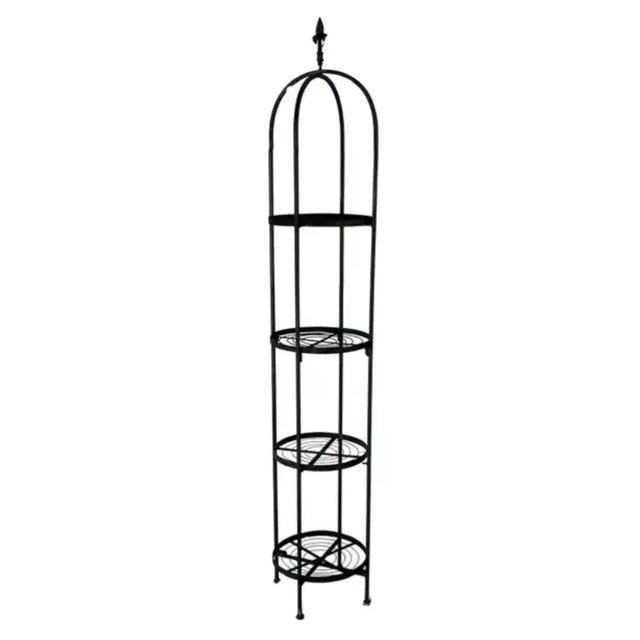 French Four-Tier Iron Plant Tower, a Pair For Sale In Tampa - Image 6 of 11