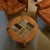 Designed by Maison Regain, this 1960s French coffee table brings together the warmth of solid elm and the texture of...
