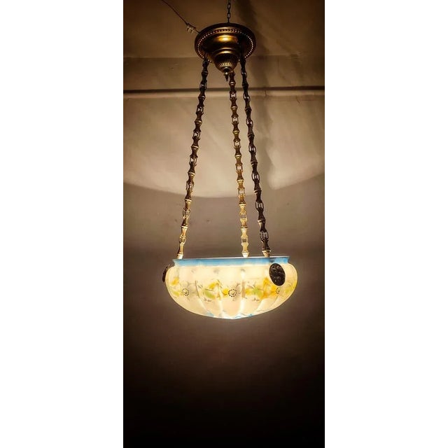 Catalan Modernist Ceiling Lamp, Spain, 1930s For Sale - Image 6 of 18