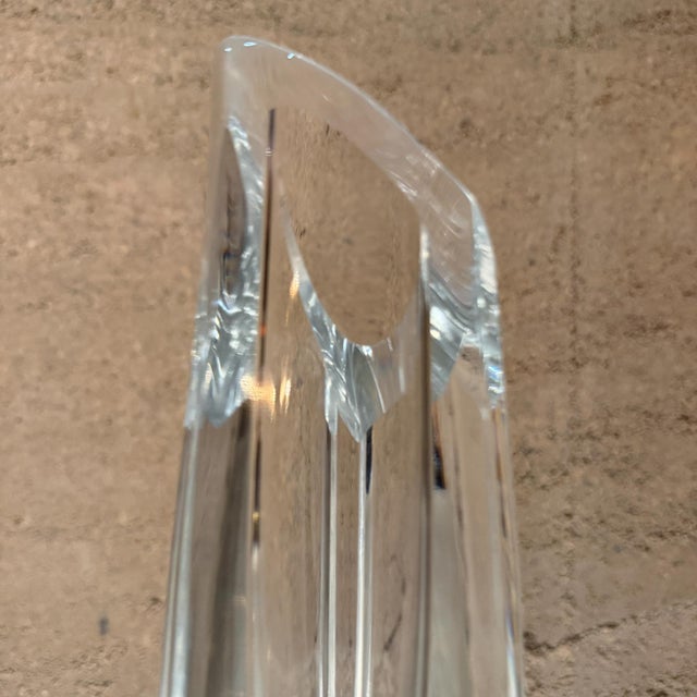 Mid-Century Modern Baccarat "Rose" Faceted Crystal Bud Vase For Sale - Image 11 of 16