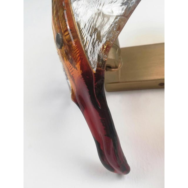 Leaf-Shaped Murano Glass Sconces from La Murrina, Italy, 1970s, Set of 3 For Sale - Image 3 of 18