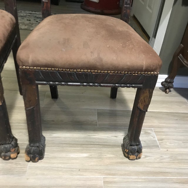 Late 19th Century Victorian Era Spanish Baroque Revival Style Armorial Chairs - a Pair For Sale In Houston - Image 6 of 13