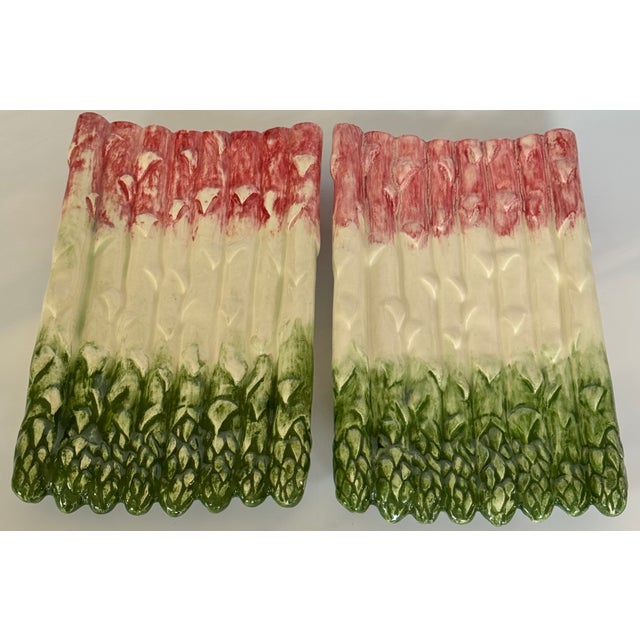 Contemporary LastCHANCE!Studio Art Asparagus Platters - A Pair For Sale - Image 3 of 8