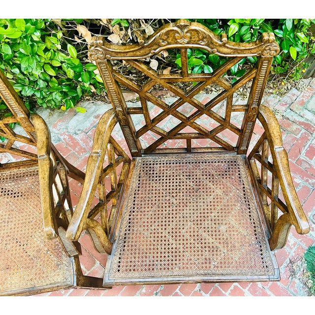 Mid 20th Century Pair of Chippendale Style Armchairs from the Bob Newhart Estate For Sale - Image 13 of 14