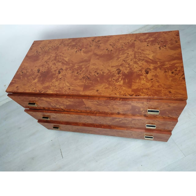 Vintage Amboyna Burl Chest of Drawers, 1970s For Sale - Image 10 of 18
