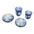 Vintage Japanese Fine Porcelain Cobalt Blue Tea Set- 4 Pieces For Sale