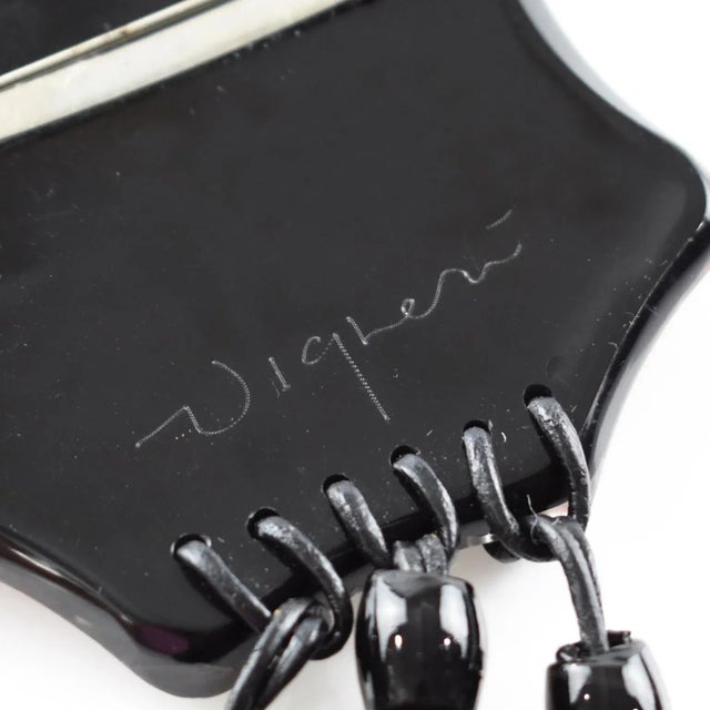 Anne and Frank Vigneri Oversized Resin Pin Brooch With Dangle Charms For Sale In Atlanta - Image 6 of 7