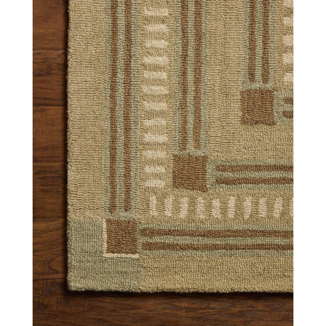 Loloi Rugs Chris Loves Julia x Loloi Alfie Green / Natural 2'-6" x 7'-6" Runner Rug For Sale - Image 4 of 5