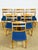 Vintage Dining Chairs in Oak and Blue Fabric, 1960s, Set of 6 For Sale - Image 14 of 16