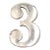 Vintage Steel House Number Three For Sale