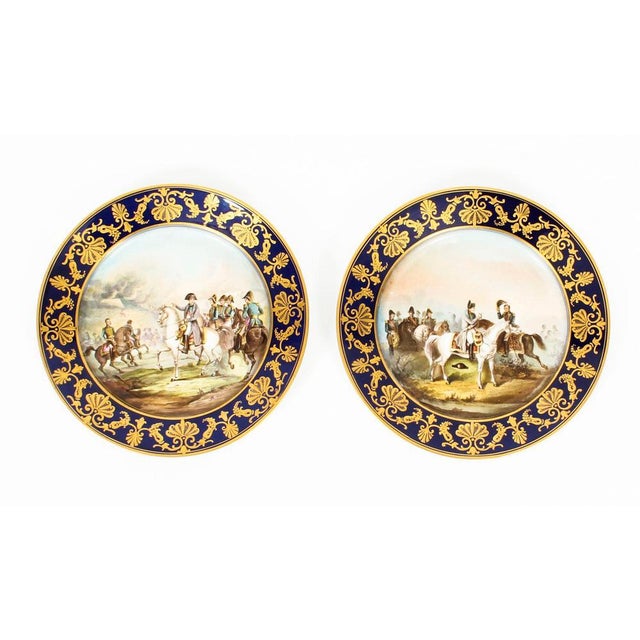 Napoleon Sevres Porcelain Cabinet Plates, Set of 2 For Sale - Image 16 of 17