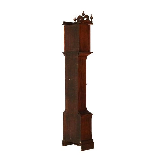 Antique Ithaca Clock Co. Tall Case Walnut Grandfather Clock C1920 For Sale - Image 12 of 15