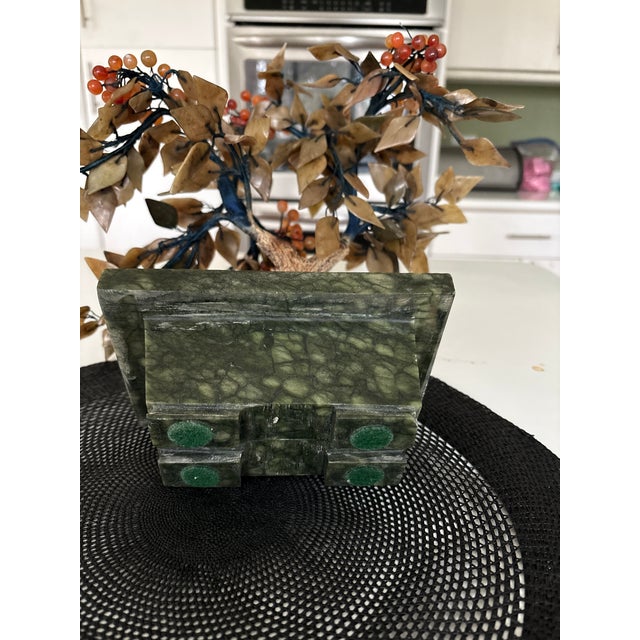 Chinese Hard Stone & Gemstone Bonsai Tree Decorative Stunning For Sale - Image 4 of 6