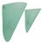 Vintage Triangular Conical Wall Sconces in Green Frosted Glass, 1990s, Set of 2 For Sale