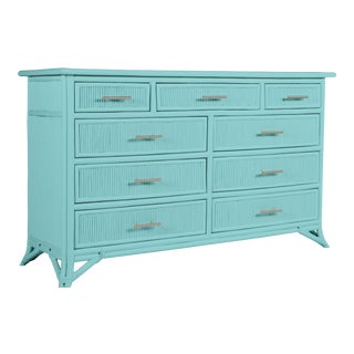 Aruba Nine-Drawer Dresser - Turquoise For Sale