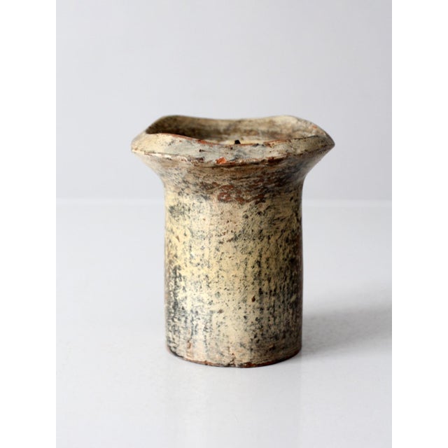 Vintage Handmade Studio Pottery Candle For Sale - Image 14 of 17