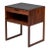 Langkilde Danish Mid-Century Rosewood Side Table With Black Glass Top For Sale